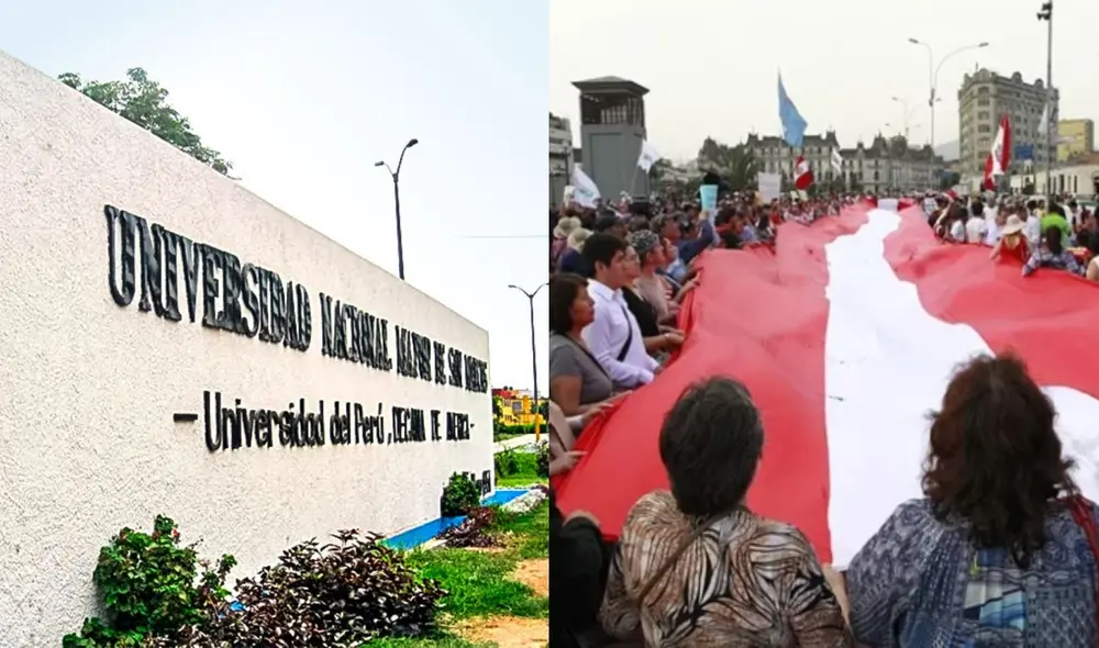 San Marcos suspendió sus clases presenciales. Foto: composición LR / La República / Andina