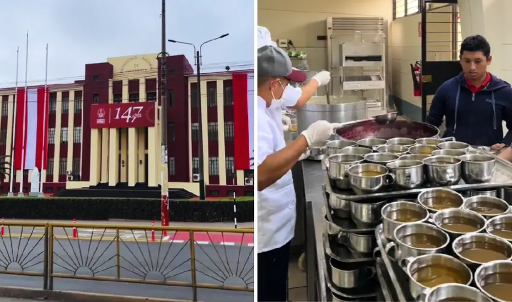 Un estudiante de la UNI se volvió viral en TikTok luego de mostrar cómo fue el almuerzo especial que brindo dicha casa de estudios por fiestas patrias. Foto:@@oscar_scientific/captura TikTok