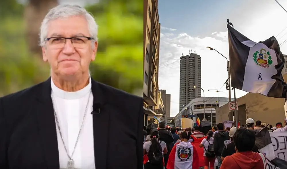 Monseñor Carlos Castillo hizo invocación a la paz en jornada de protestas. Foto: composición LR / Foto: Arzobispado de Lima / Difusión