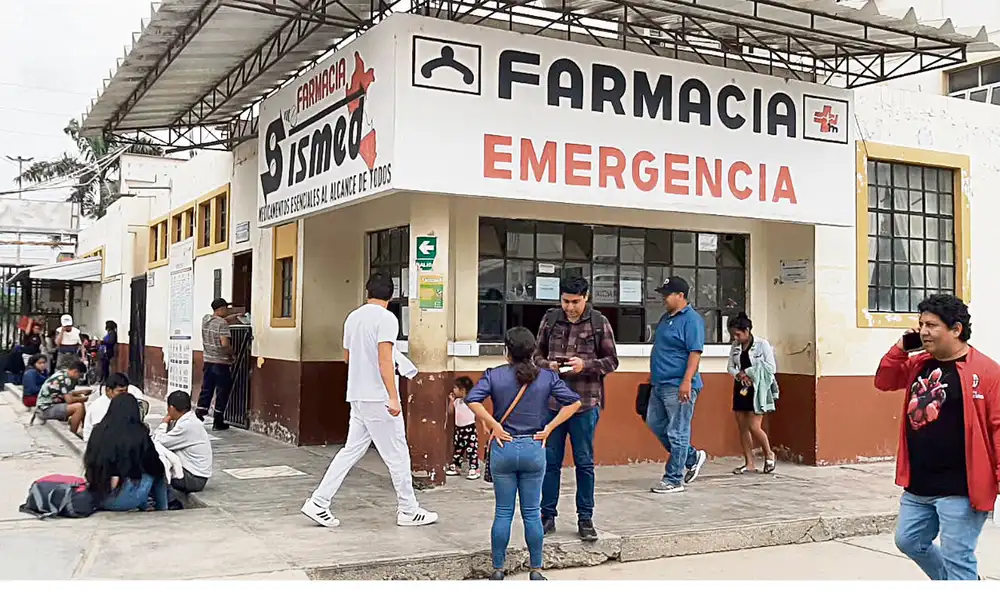 Situación. Farmacia de Las Mercedes sin fármacos para SGB.  Foto: Carlos Vásquez/ La República