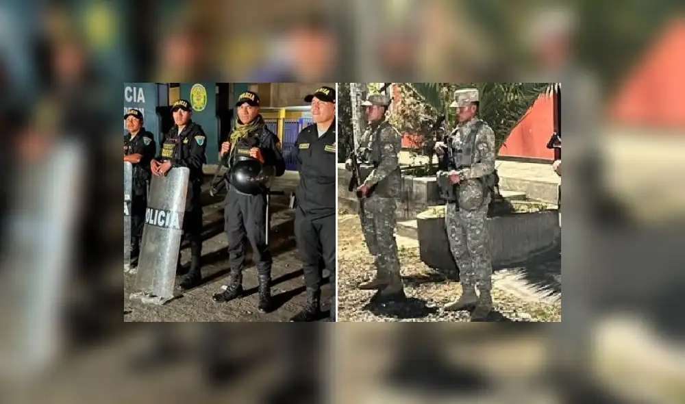 Fuerzas del orden se mantienen alertas ante bloqueos de carreteras. Foto: composición La República/Radio Ke Buena de Virú