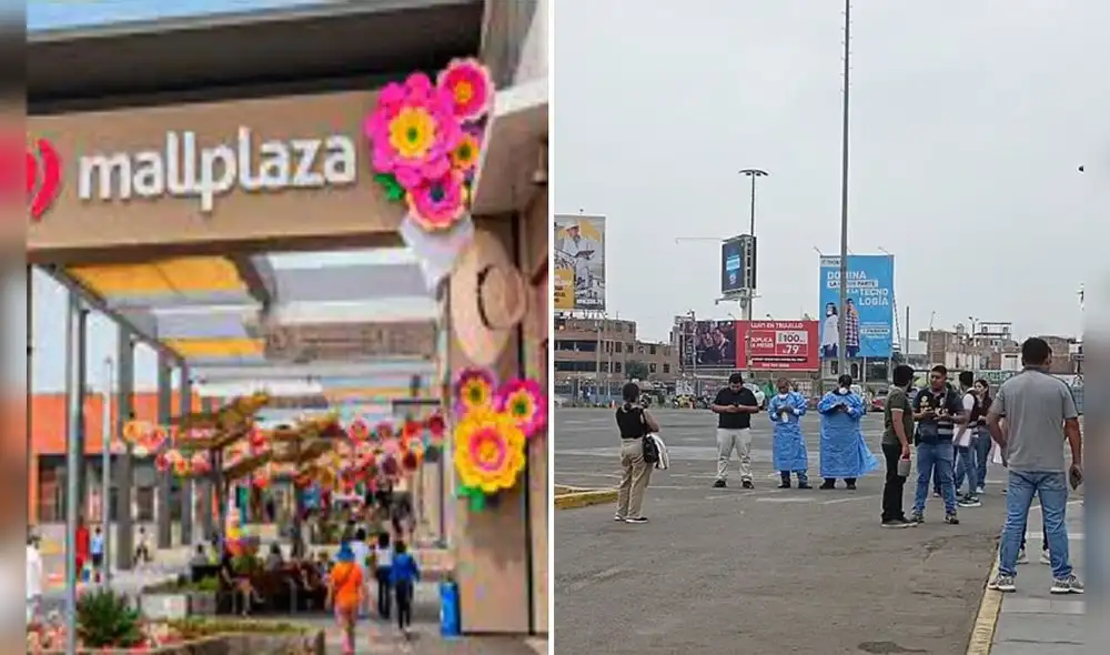 Empresa funeraria llegó hasta Mall Plaza de Trujillo para retirar cuerpo del joven. Foto: composición LR/Sergio Verde/LR/La Industria - Video: Sergio Verde/LR