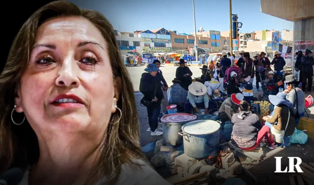 Ciudadanos de Juliaca exigen salida de Dina Boluarte. Foto: composición LR - Video: Kleber Sanchez