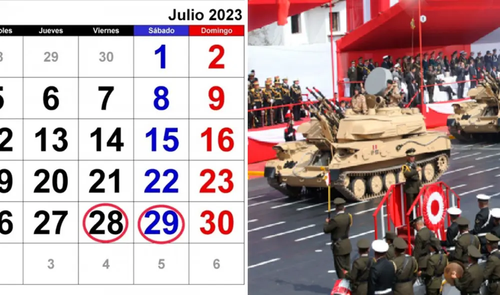 Los días 28 y 29 de julio son considerados festivos en todo el territorio peruano. Foto: difusión Los días 28 y 29 de julio son considerados festivos en todo el territorio peruano. Foto: difusión