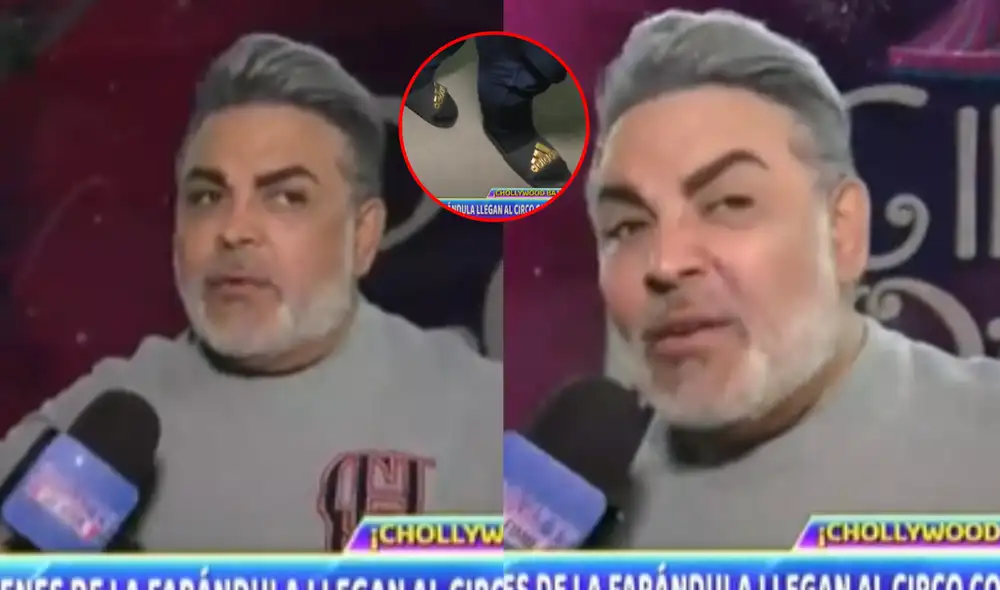 Andrés Hurtado 'escuelea' a reportero y explica por qué usó sandalias para ir al circo. Foto: composición LR/ATV - Video: ATV