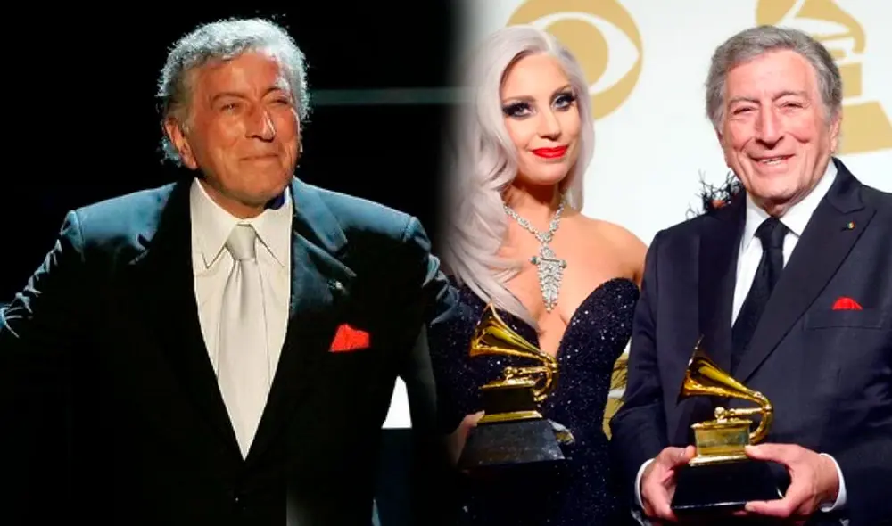 Tony Bennet, cantante estadunidense, hizo una gira junto con Lady Gaga, con quien grabó varios temas. Fue una de las grandes figuras de la música. Foto: composición LR/difusión/Agencia