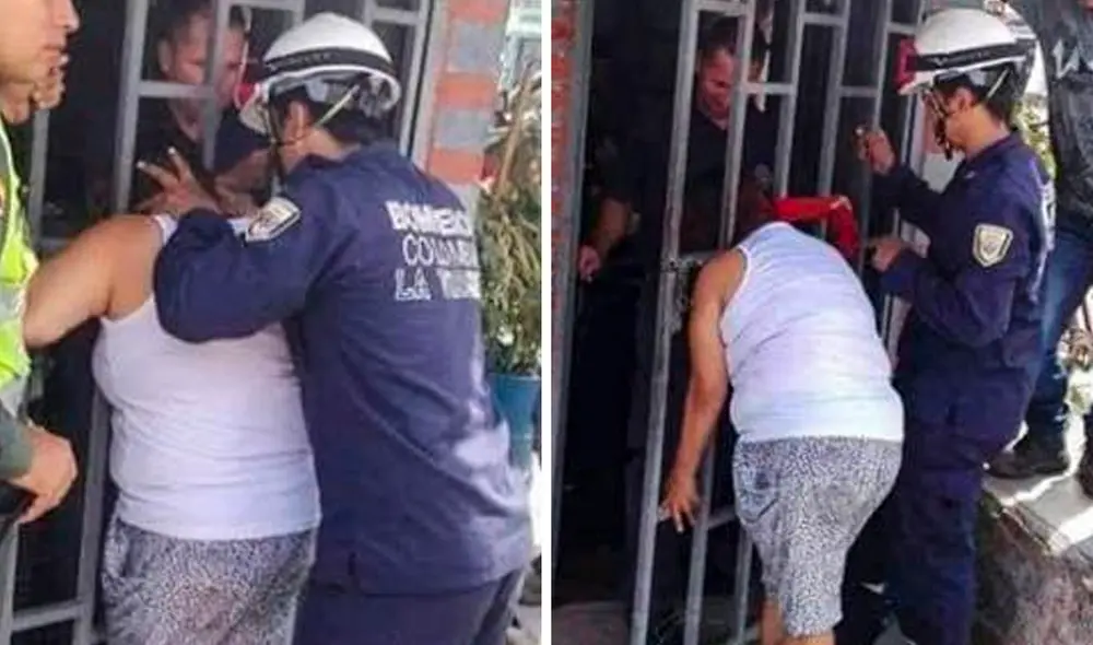 La cabeza de una venezolana quedó atrapada en rejas de su casa. Foto: composición LR/referencial