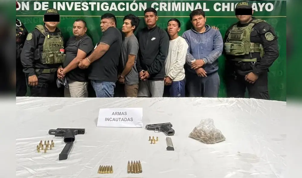 Detenidos quedaron bajo custodia policial. Foto: PNP
