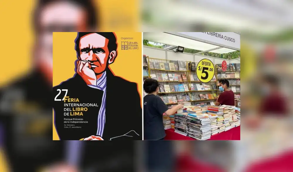 El poeta César Vallejo será el escritor homenajeado para la edición 27 de la FIL Lima 2023. Foto: composición LR/FIL