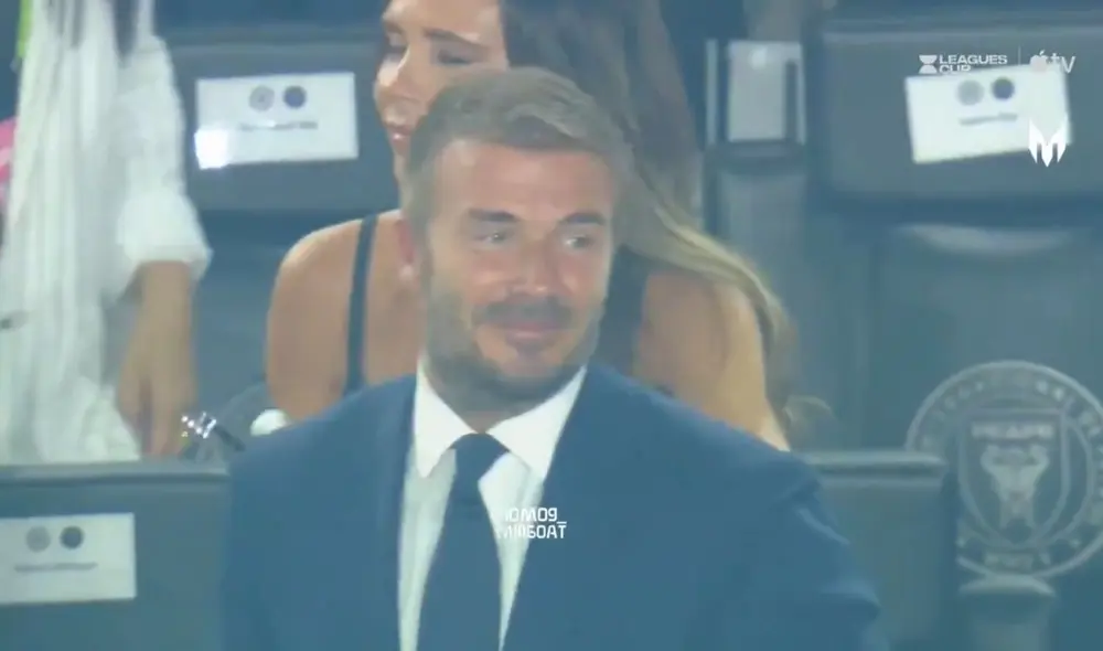 David Beckham se conmovió en el duelo por la Leagues Cup. Foto: Captura Apple TV