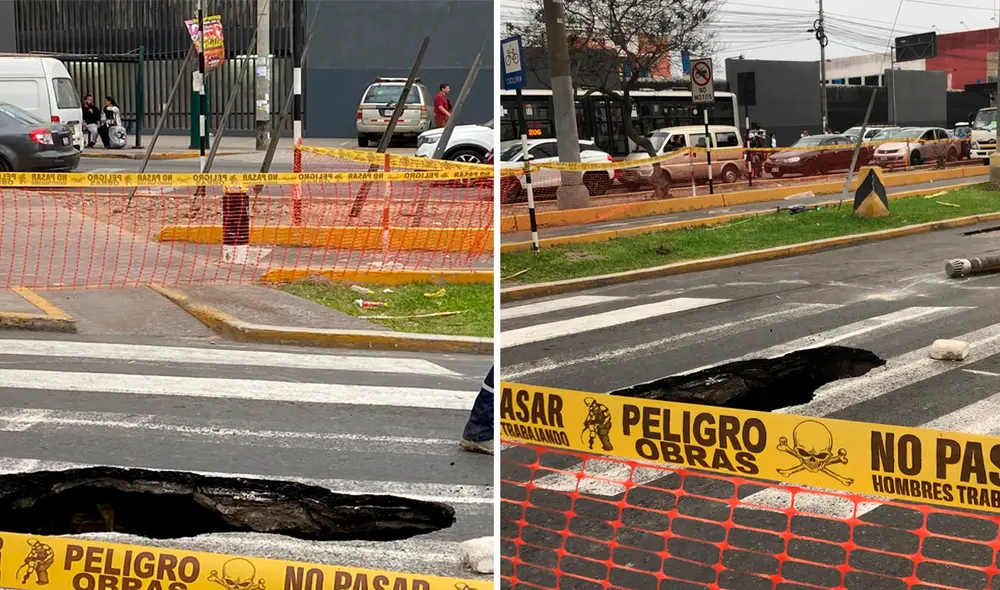 San Miguel. La comuna solicitó que Sedapal acuda a la zona afectada debido a que el problema se encuentra en una avenida principal. oto: composición LR/La República/difusión