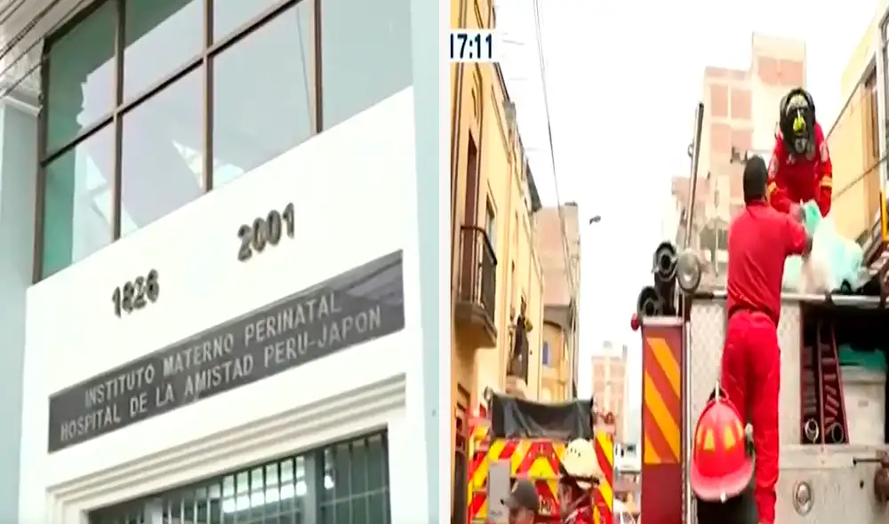 Ex Maternidad de Lima. El derrame de formol ha sido controlado. Foto: composición LR/Canal N/Video: Canal N Ex Maternidad de Lima. El derrame de formol ha sido controlado. Foto: composición LR/Canal N/Video: Canal N