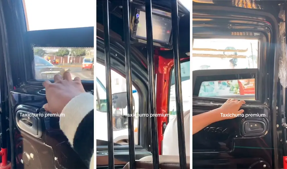 El mototaxi contaba con un botón para subir y bajar las ventanas. Foto: composición LR / capturas de TikTok / @Tray2611 El mototaxi contaba con un botón para subir y bajar las ventanas. Foto: composición LR / capturas de TikTok / @Tray2611