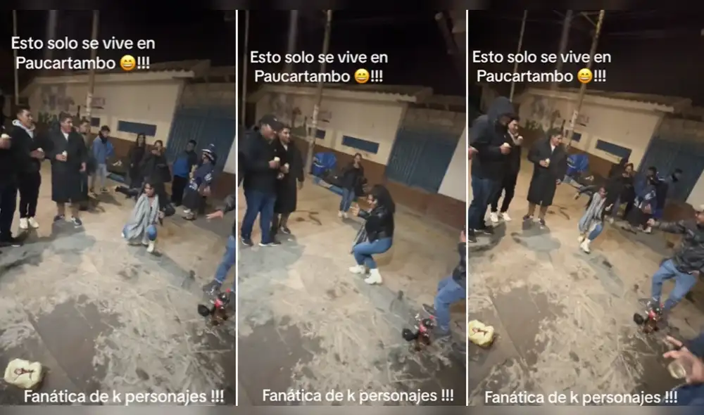 Fanática de Ke Personajes sorprendió a sus amigos con los pasos del líder del grupo. Foto: composición LR/clautotis - Video: @clautotis