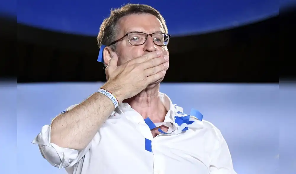 La fórmula de Alberto Núñez de Feijóo no bastó para lograr una victoria en las legislativas del domingo lo suficientemente amplia para asegurarse gobernar España. Foto: AFP