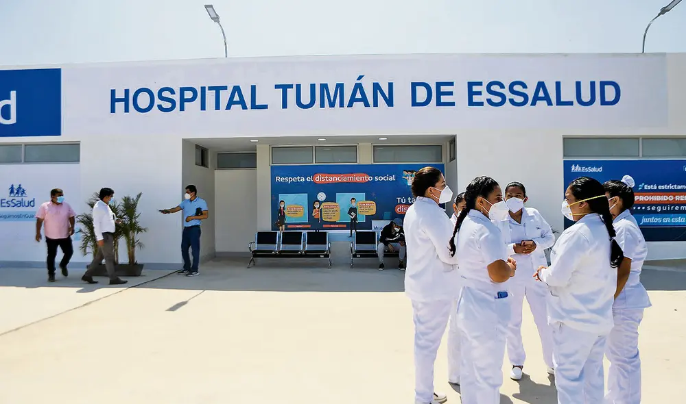 Fin cuestionado. Hospital Tumán de EsSalud fue rehabilitado para atención durante el contexto del coronavirus en el 2022. Foto: difusión