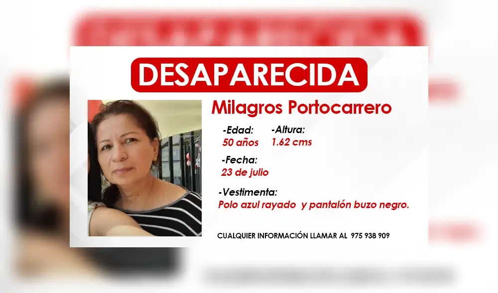 El sábado 23 de julio, Milagros dijo que iba a salir a comprar el desayuno, pero no regresó. Foto: composición LR/difusión El sábado 23 de julio, Milagros dijo que iba a salir a comprar el desayuno, pero no regresó. Foto: composición LR/difusión