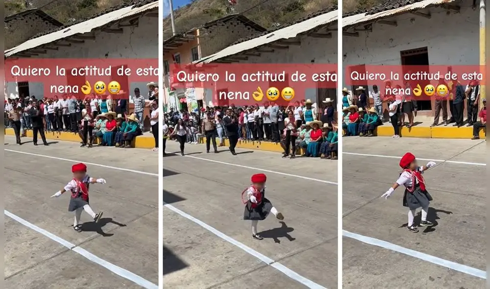 La menor fue aplaudida por los asistentes del desfile escolar en Cajamarca. Foto: composición LR/ @annycarranza13 - Video: @anycarranza13 La menor fue aplaudida por los asistentes del desfile escolar en Cajamarca. Foto: composición LR/ @annycarranza13 - Video: @anycarranza13