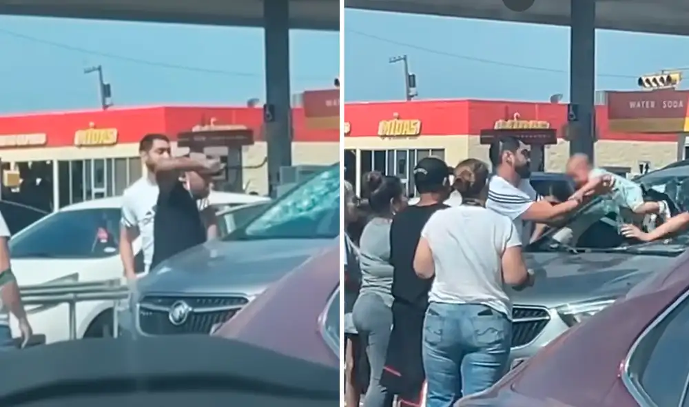 Las personas usaron un martillo para entrar al vehículo. Foto: composición LR/@uninoticias/Instagram - Univisión Noticias/YouTube Las personas usaron un martillo para entrar al vehículo. Foto: composición LR/@uninoticias/Instagram - Univisión Noticias/YouTube