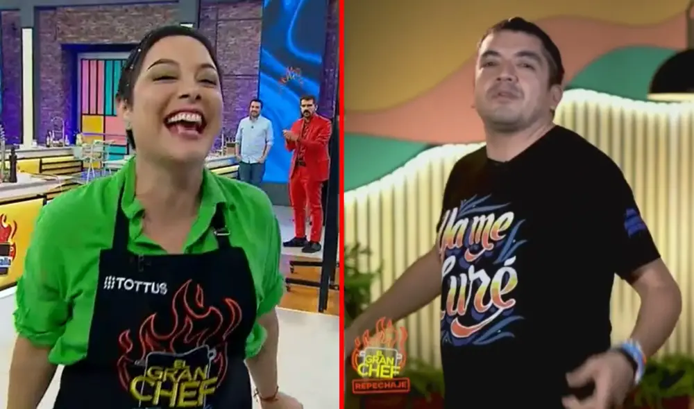 Mauricio Mesones y Natalia Salas son los primeros famosos que clasifican en el repechaje de 'El gran chef' y pasan a la etapa final. Foto: composición LR/captura/Latina