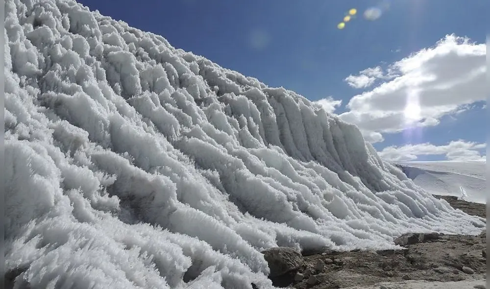 Nevado de Quelccaya . Estudios de ONG ambientalista advierten que operaciones de la minera Macusani Yellowcake afectarían parte del nevado Quelccaya, Este alimenta las fuentes de agua. Foto: La República