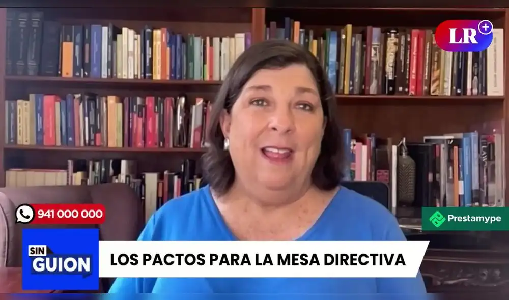 Rosa María Palacios analiza a los integrantes de las listas para la Mesa Directiva. Foto/Video: LR+ Rosa María Palacios analiza a los integrantes de las listas para la Mesa Directiva. Foto/Video: LR+