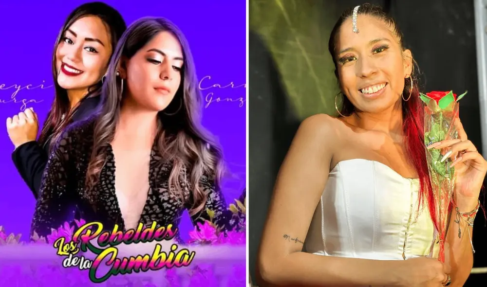 Greicy Burga y Karmen González son las nuevas cantantes de Los Rebeldes de la Cumbia. Foto: FB @delacumbialosrebeldes/IG @azucena_calvay_oficial