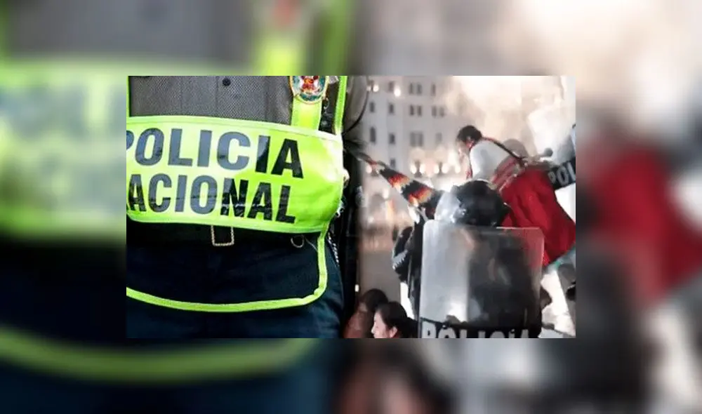 Mujer aimara fue empujada por PNP. Foto: Andina / Captura de video