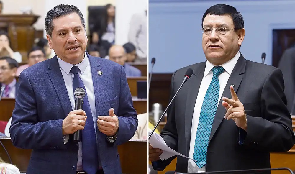 A la izquierda, Luis Aragón (lista 2), quien retó a debatir al candidato del fujicerronismo, Alejandro Soto (derecha). La sesión será presencial. En el acto se utilizarán cédulas de votación. Foto: composiciónLR A la izquierda, Luis Aragón (lista 2), quien retó a debatir al candidato del fujicerronismo, Alejandro Soto (derecha). La sesión será presencial. En el acto se utilizarán cédulas de votación. Foto: composiciónLR