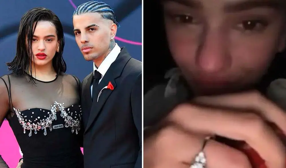 Rosalía y Rauw Alejandro se comprometieron en marzo del 2023. Foto: Instagram Rosalía/El País