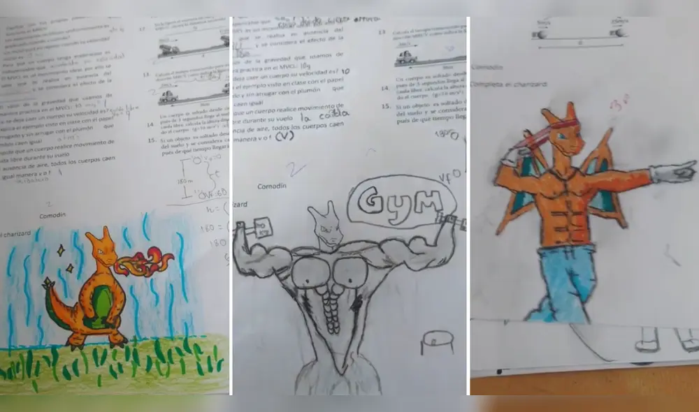 Usuarios quedaron en shock con los dibujos de los estudiantes. Foto: composición LR/TikTok/@jesushd19
