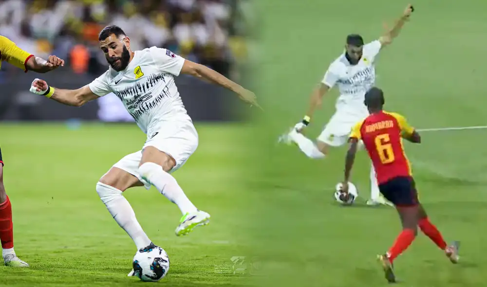 Karim Benzema dio una asistencia y marcó un gran gol para que Al-Ittihad derrote al Espérance de Tunis en el Campeonato de Clubes Árabes. Foto: Al-Ittihad/captura SSC Karim Benzema dio una asistencia y marcó un gran gol para que Al-Ittihad derrote al Espérance de Tunis en el Campeonato de Clubes Árabes. Foto: Al-Ittihad/captura SSC