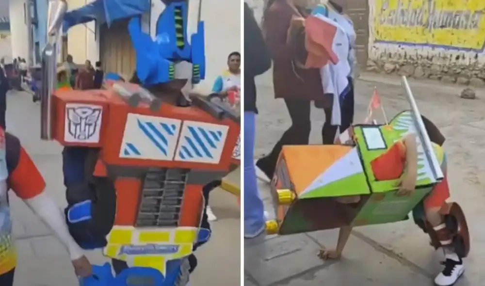 Marcha de niños se realizó en el distrito de Otuzco. Foto: composición LR/video: VMP Mi Perú