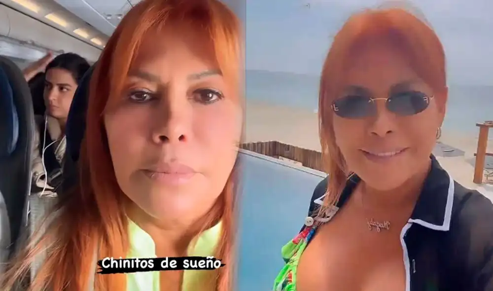 Magaly Medina disfruta de los feriados por Fiestas Patrias en una conocida playa de Piura. Foto: composiciónLR/Instagram/Magaly Medina