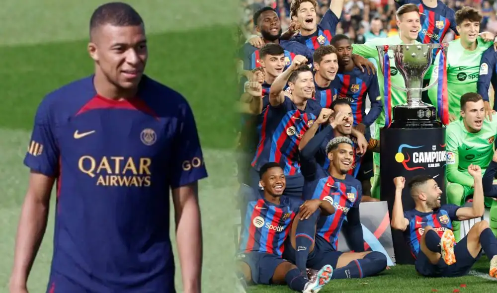 PSG contrataría a 2 jugadores del Barcelona que salieron campeones de LaLiga pasada. Serían los reemplazos de Mbappé. Foto: composición LR/EFE
