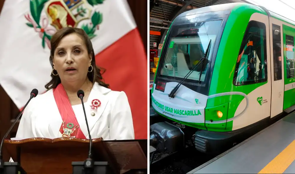 Dina Boluarte se refirió al Anillo Víal Periférico y la Línea 2 del Metro de Lima. Foto: composición LR/Antonio Melgarejo/La República/Andina