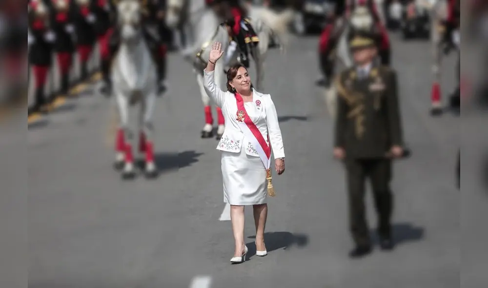 Dina Boluarte brindó su mensaje a la nación este viernes 28 de julio. Foto:  Connie France/ La República