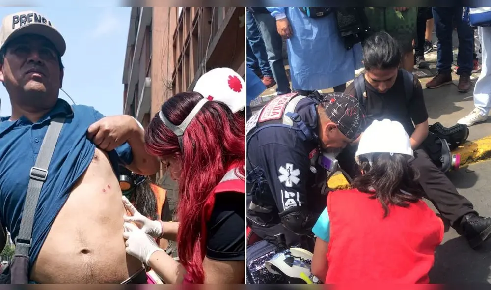 Reporteros fueron heridos con perdigones en el cuerpo por parte de efectivos policiales. Créditos: Twitter @jfowks y @apn_periodistas Reporteros fueron heridos con perdigones en el cuerpo por parte de efectivos policiales. Créditos: Twitter @jfowks y @apn_periodistas