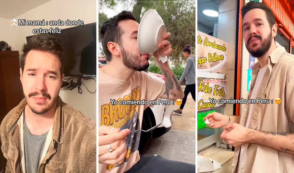 El extranjero canadiense no lo pensó dos veces para ir a un puesto de comida peruana. Foto: captura de LR/@Eric.beland/TikTok El extranjero canadiense no lo pensó dos veces para ir a un puesto de comida peruana. Foto: captura de LR/@Eric.beland/TikTok
