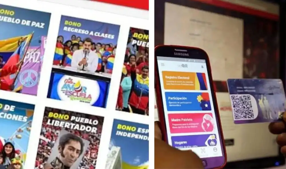 Los bonos de la patria son entregados como medio para combatir la crisis en Venezuela. Foto: composiciónLR/Nuevo Día/El Diario