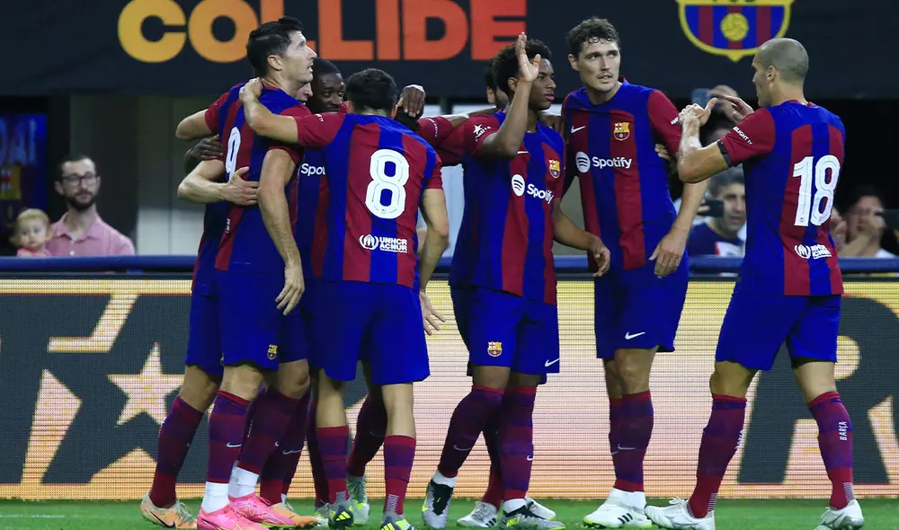 Barcelona goleó al Real Madrid en el AT&T Stadium de Estados Unidos. Foto: AFP