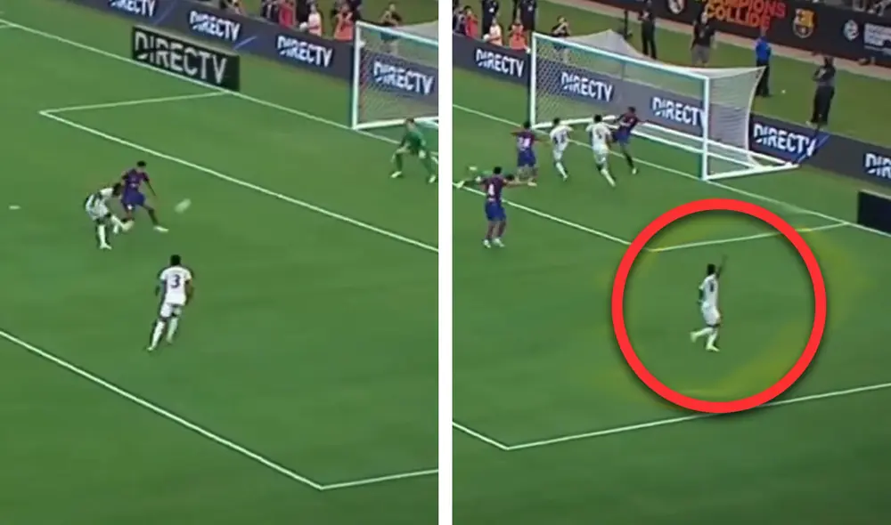 Vinicius Junior fue titular en el clásico Real Madrid vs. Barcelona. Foto: composición LR/captura