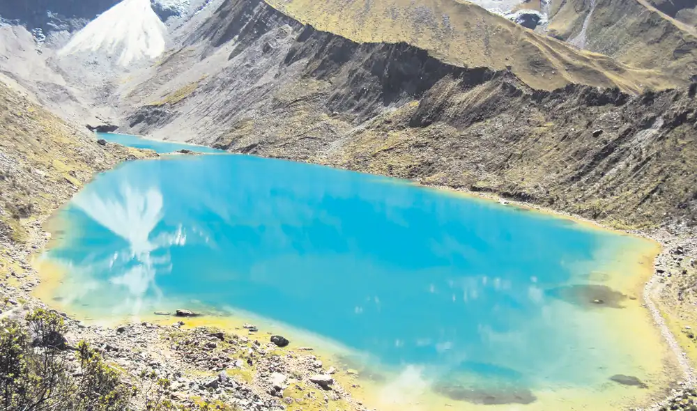 Recurso. La laguna Humantay, en el Cusco, viene siendo afectada tras el déficit de lluvias.  Foto. difusión