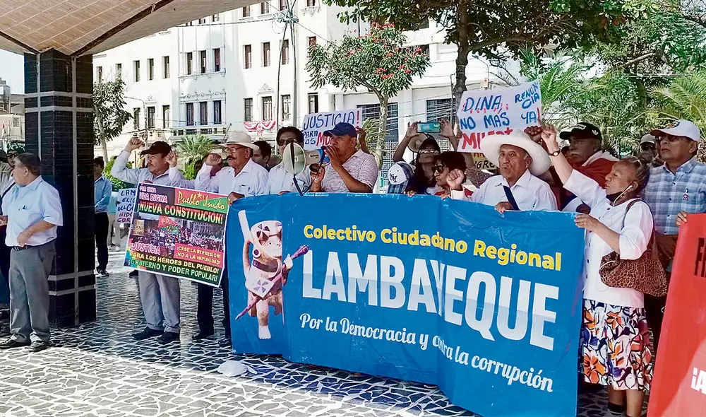 En Chiclayo. La semana pasada, se registraron marchas y plantones contra presidenta Boluarte. Foto: difusión