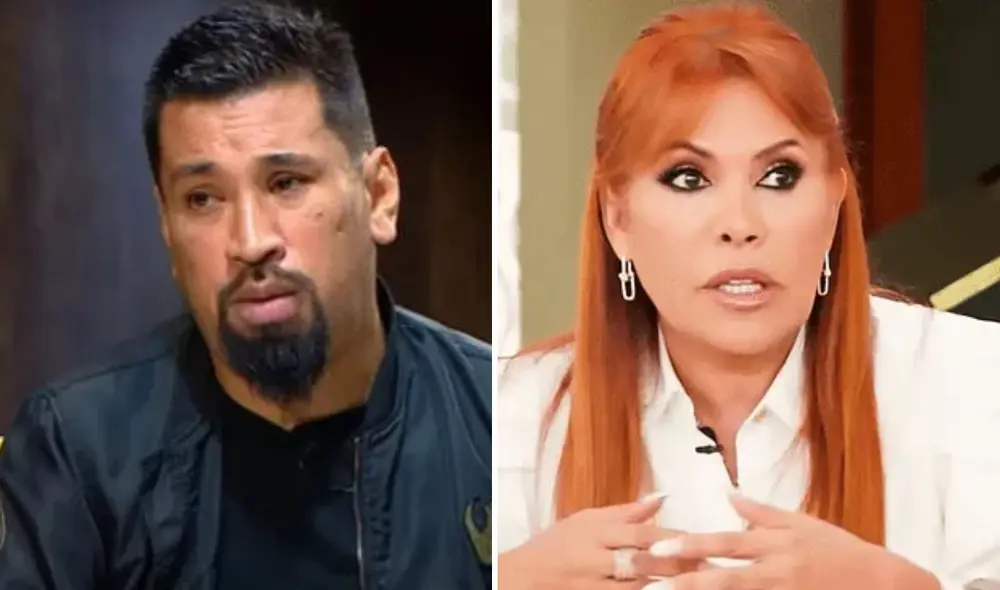 El programa de Magaly Medina emitió imágenes en las que se ve a Aldo Miyashiro y Fiorella Retiz besándose. Foto: Composición LR/Captura Willax TV/Captura Youtube El programa de Magaly Medina emitió imágenes en las que se ve a Aldo Miyashiro y Fiorella Retiz besándose. Foto: Composición LR/Captura Willax TV/Captura Youtube