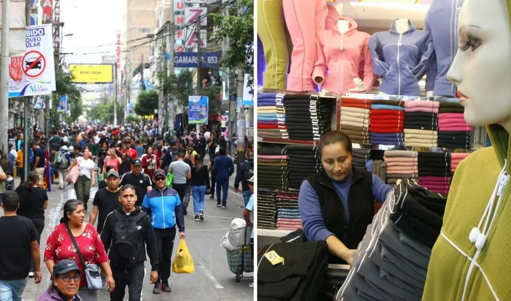 Gamarra solo consiguió S/1.700 millones en ventas durante el primer semestre del año, una cifra que no llega al 50 % de lo proyectado para este año . Foto: composición LR/Andina