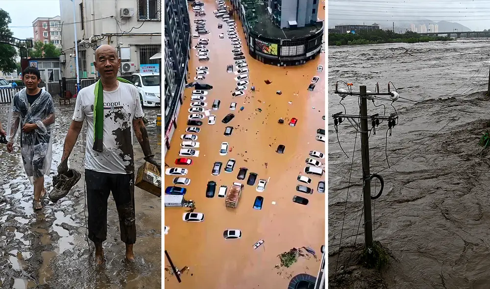 China sufre las lluvias y tormentas más intensas de la última década. Foto: composición LR/EFE/AFP China sufre las lluvias y tormentas más intensas de la última década. Foto: composición LR/EFE/AFP