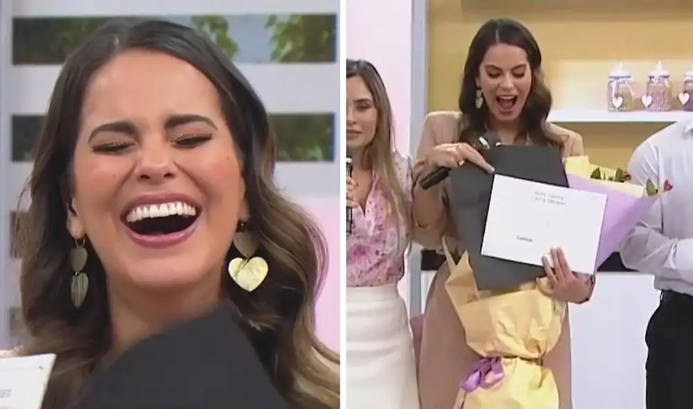 Valeria Piazza es sorprendida por la producción de 'América hoy'. Foto: composición LR/ Capturas de América TV - Video: América TV