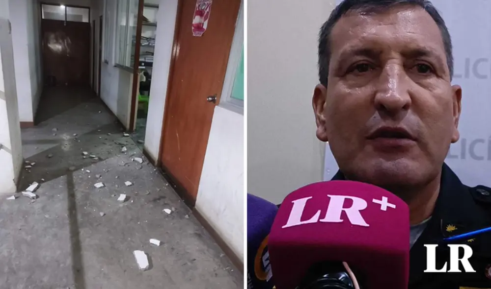 Investigan atentado contra comisaría de Pataz. Foto: composición LR/Sergio Verde/La República - Video: Sergio Verde/La República