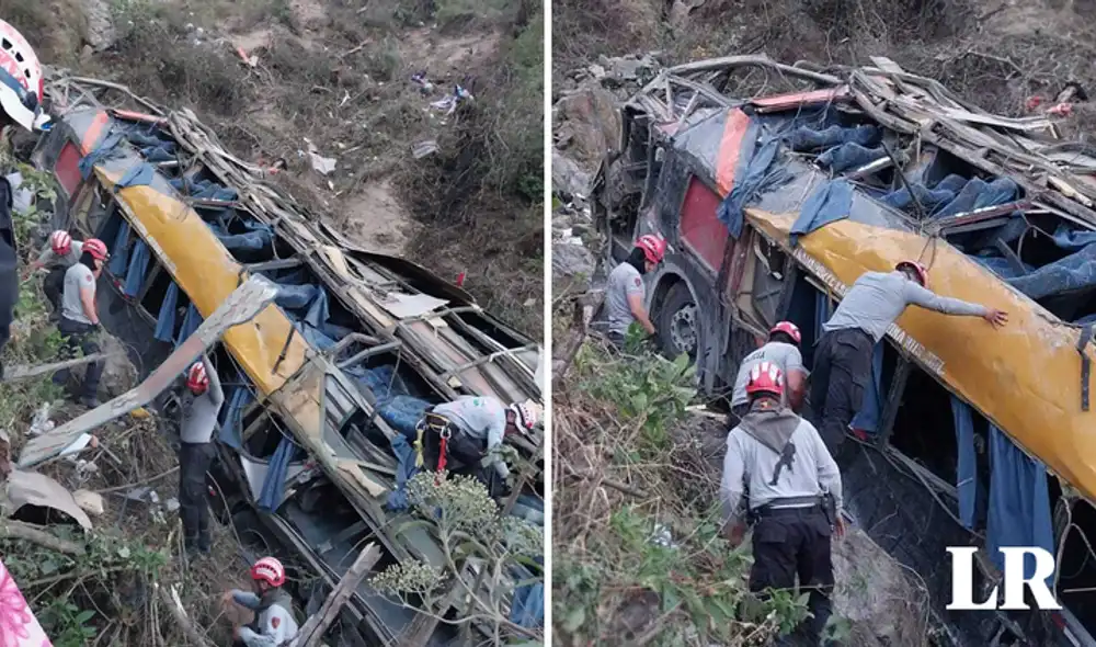 Policía y bomberos continúan en labores de rescate. Foto: composición LR/Rosa Quincho/La República